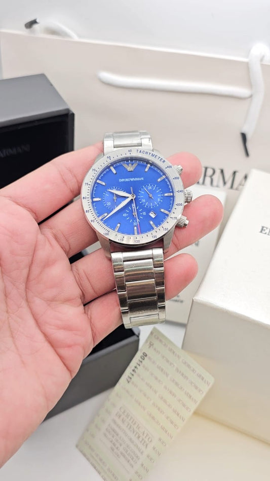 Emporio Armani Mario Black Dial Men 43mm