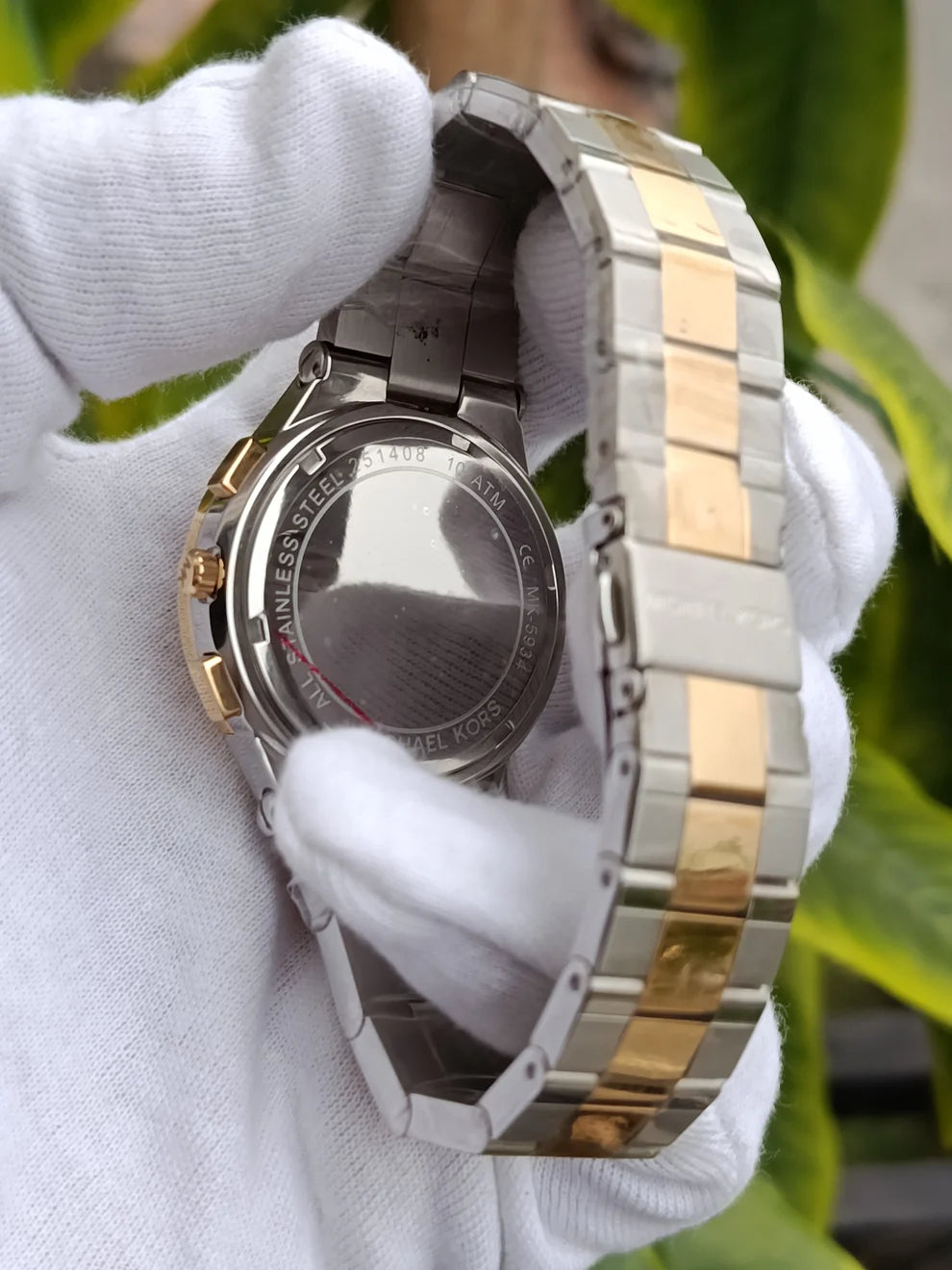 Michael Kors Wyatt Chronograph MK5934 Two-Tone Men's Watch with Silver Dial